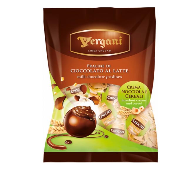 VERGANI Milk Chocolate Pralines 1000g Hazelnut Cream And Cerials