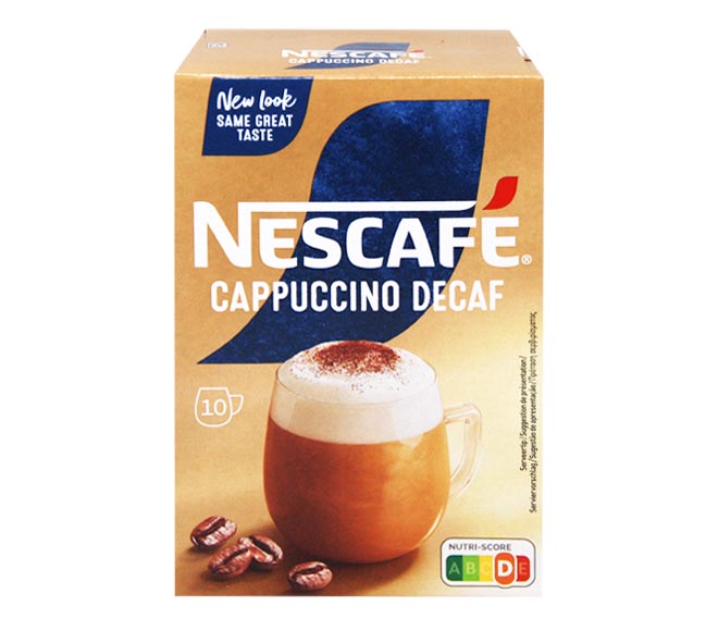 sachets NESCAFE cappuccino decaf 10×12.5g 125g