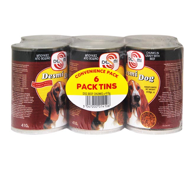 dog DESMI beef chunks in gravy 6x410g