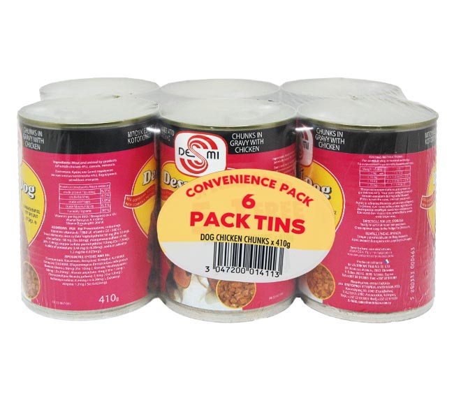 dog DESMI chicken chunks in gravy 6x410g