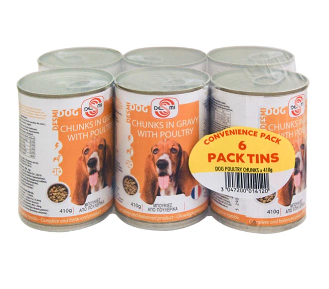 dog DESMI poultry chunks in gravy 6x410g