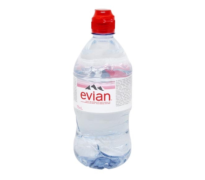 EVIAN mineral water sport bottle 750ml