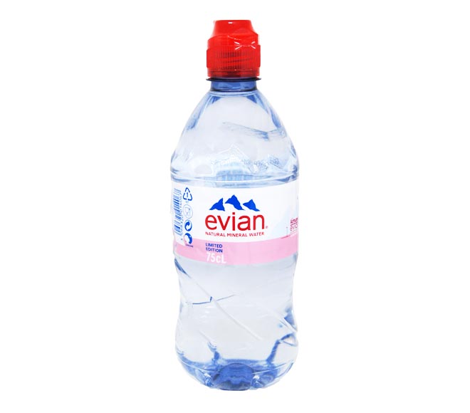 EVIAN mineral water sport bottle 750ml