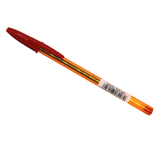 pen BIC CRISTAL ball point fine pen 0.8mm – RED