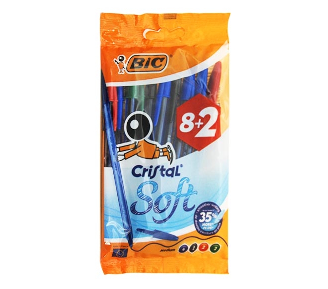 pen BIC CRISTAL soft medium 1.2mm (8+2 FREE)