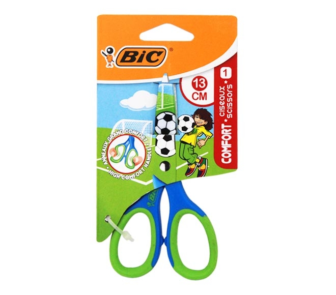 scissors BIC 13cm – green