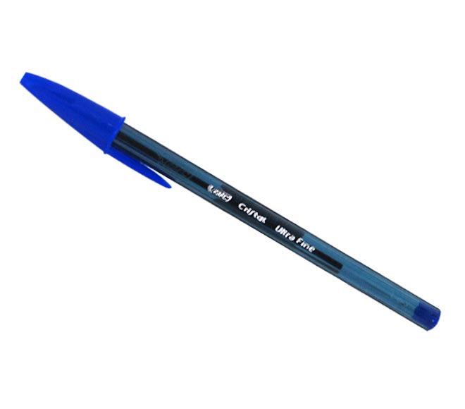 BIC CRISTAL EXACT Ultra-Fine Ballpoint Pen 0.7mm Black,Red or Blue (5 x  pens)