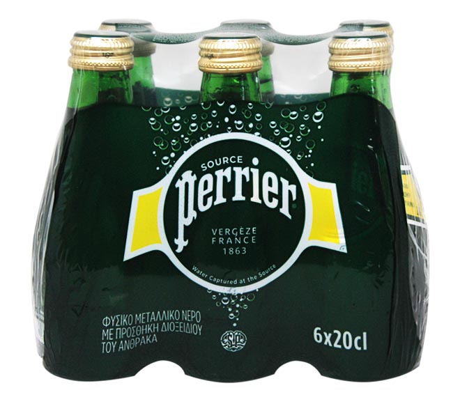 PERRIER sparkling water 6 x 200ml