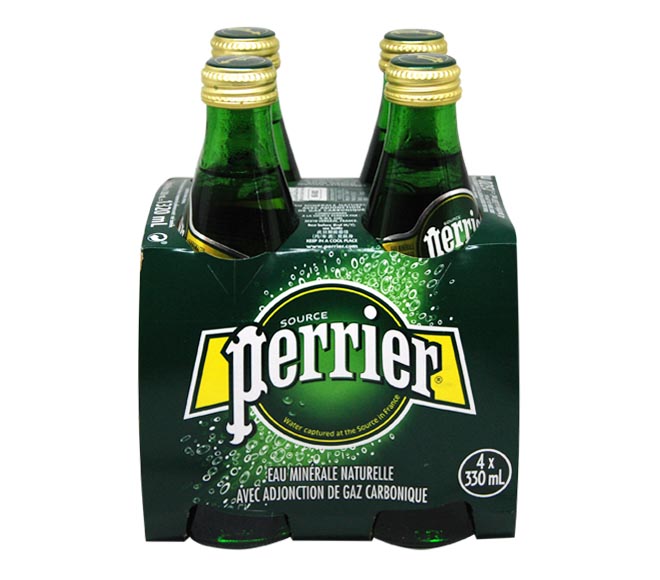 PERRIER sparkling water 4 x 330ml