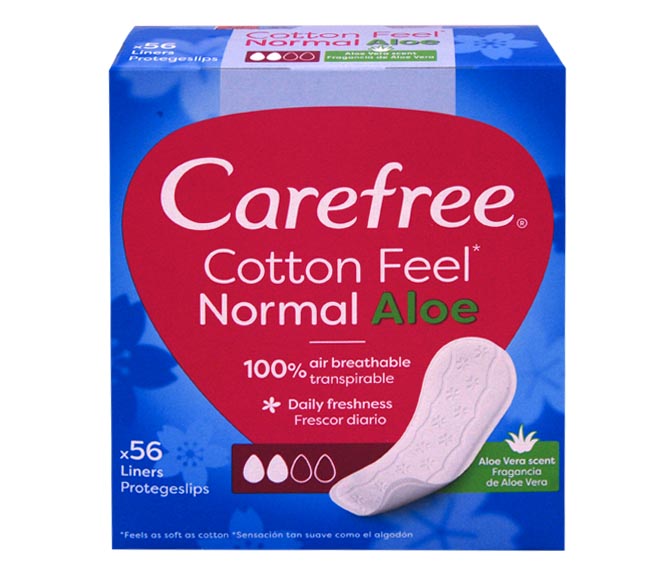 CAREFREE Pantyliners cotton aloe 56pcs S/M