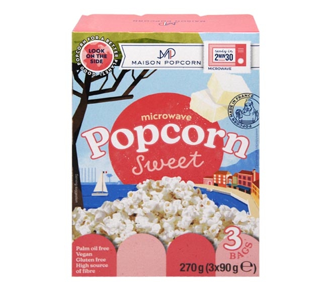 MAISON microwave popcorn sweet 90g x 3pcs