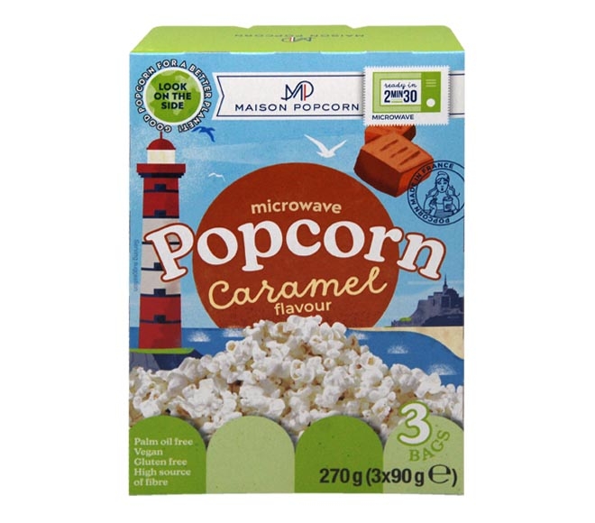 MAISON microwave popcorn caramel flavour 90g x 3pcs