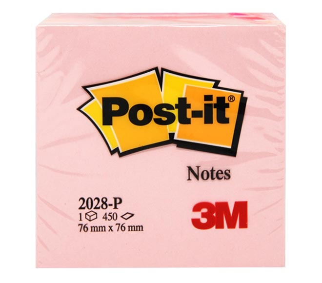 Notes POST-IT 3M pink x450 – sticky (76mm x 76mm)