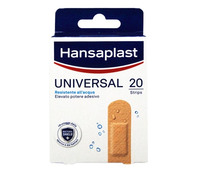 HANSAPLAST bandages 20 strips water resistant (one size)