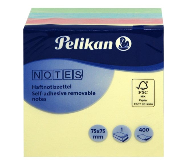 Notes PELIKAN x400 – sticky (75mm x 75mm) – 4 colours