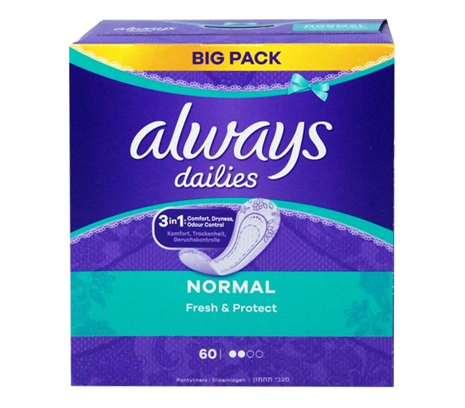 ALWAYS dailies Fresh & Protect 60pcs – Normal