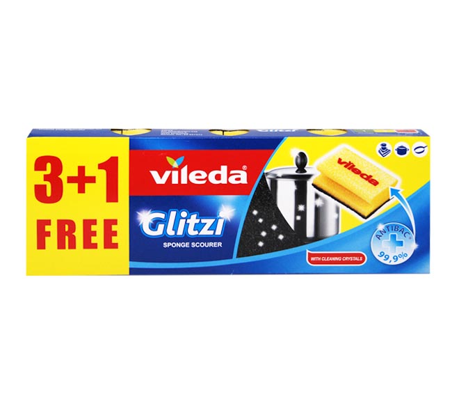 sponges scourer VILEDA Glitzi 4pcs (3+1 FREE)