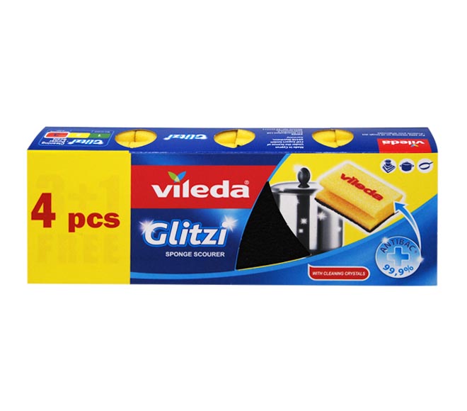 sponges scourer VILEDA Glitzi 4pcs