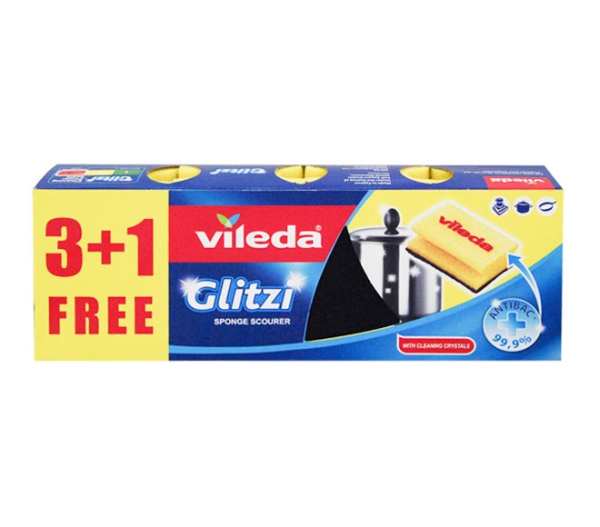 sponges scourer VILEDA Glitzi 4pcs (3+1 FREE)