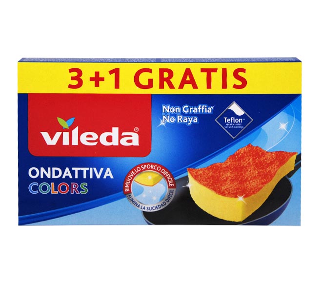sponges scourer VILEDA Colors 4pcs (3+1 FREE)