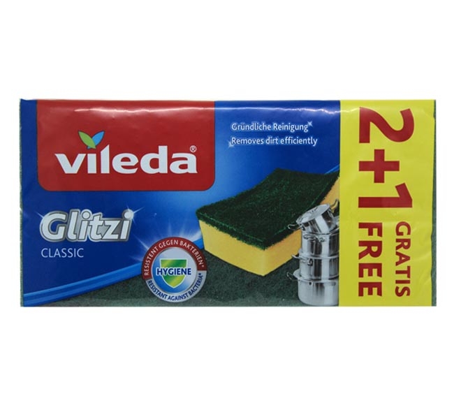 sponges scourer VILEDA glitzi classic (2+1 FREE)
