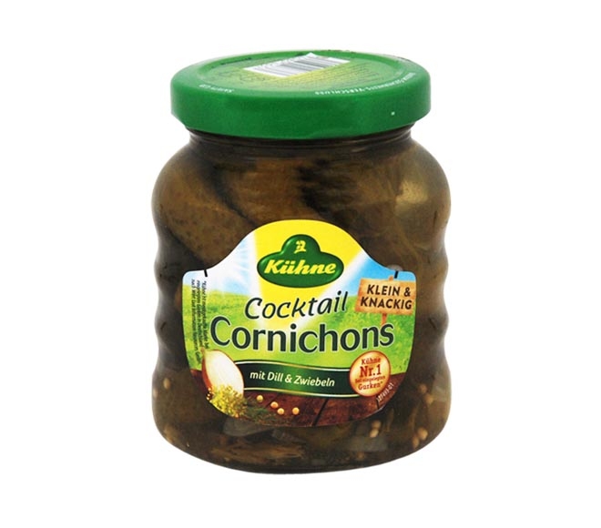 KUHNE pickled cocktail cornichons 180g