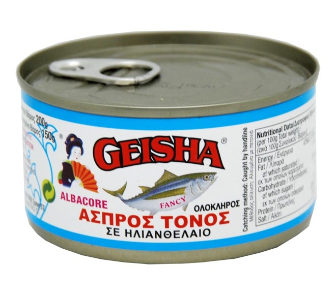 GEISHA albacore white meat tuna in sunflower oil 200g