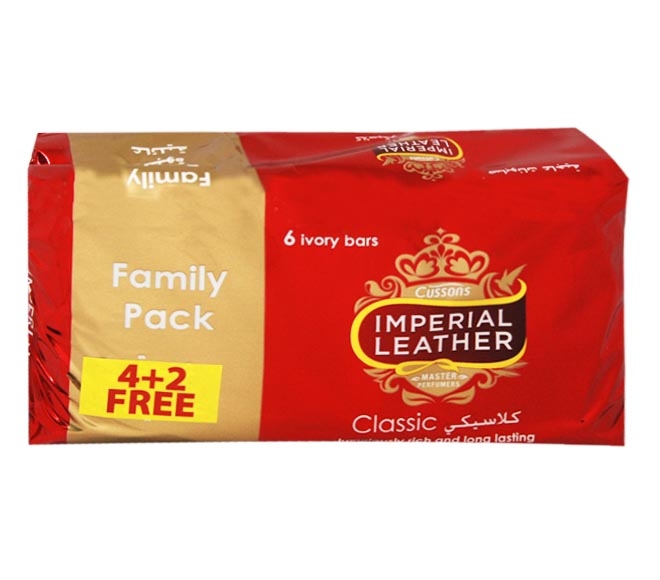 IMPERIAL LEATHER Classic soap bars 6x125g (4+2 FREE)