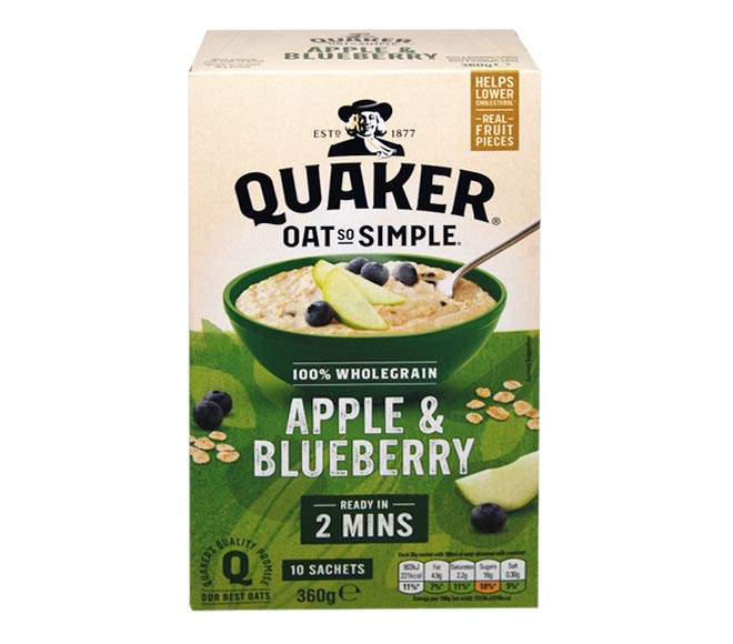 oats QUAKER 360g (10 sachets) – apple & blueberry flavour