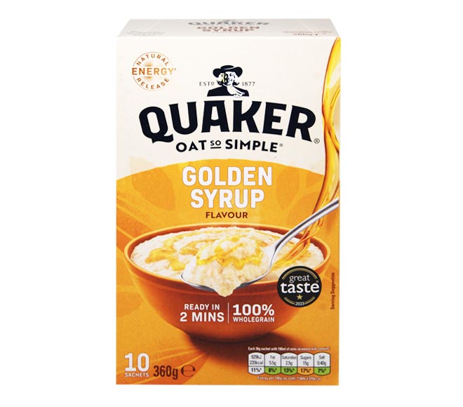 oats QUAKER 360g (10 sachets) – golden syrup flavour