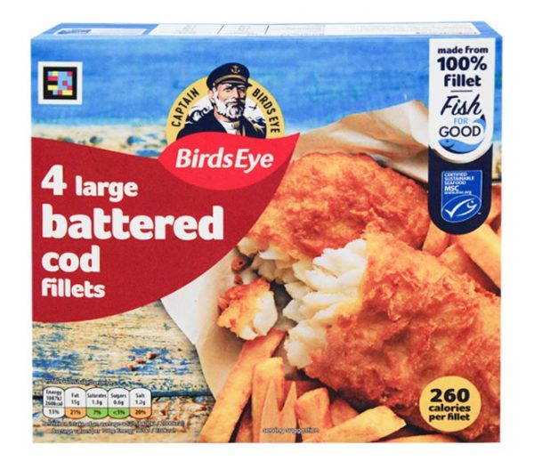 BIRDS EYE battered cod 440g