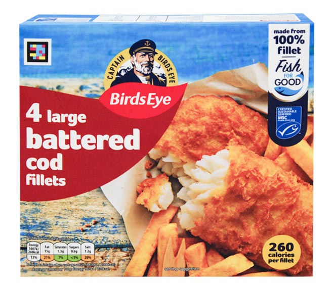 BIRDS EYE battered cod 440g