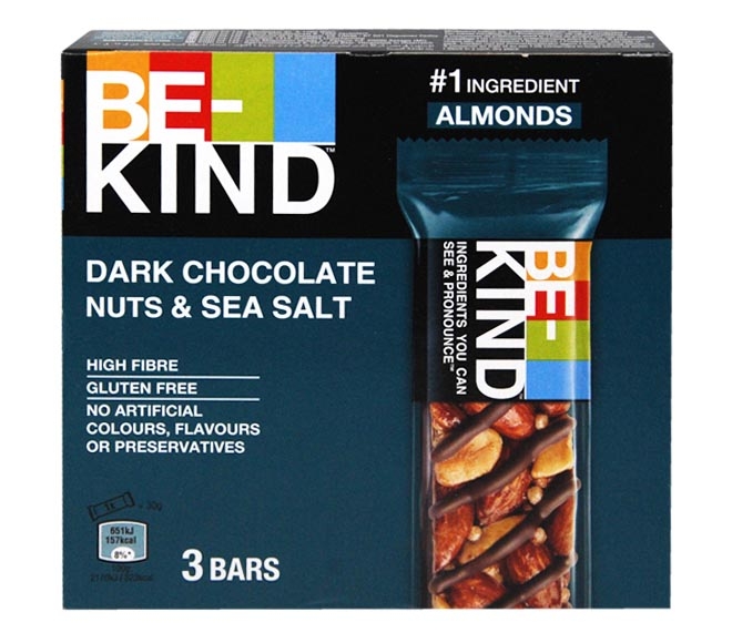 BE-KIND bars 3x30g – Dark Chocolate Nuts & Sea Salt
