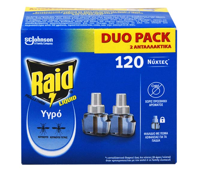 diffuser RAID liquid refill against mosquitoes 2x36ml