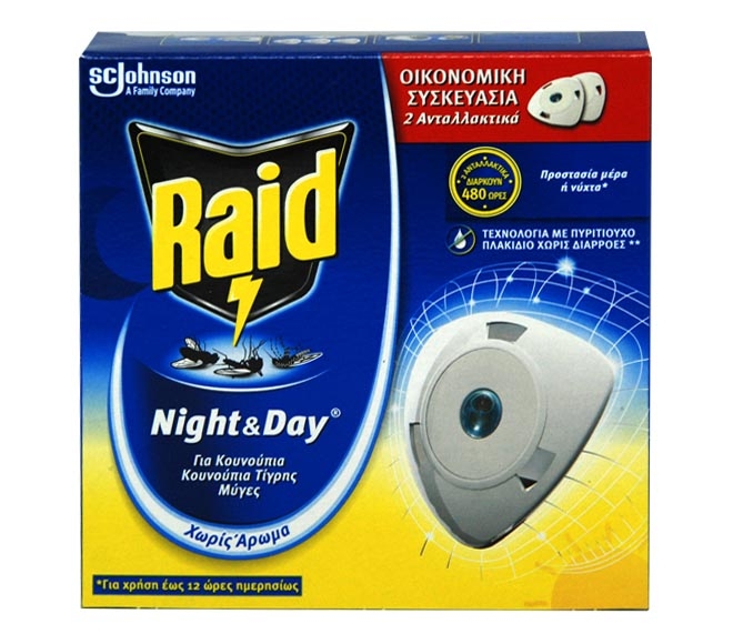 diffuser RAID Night&Day tablets against mosquitoes x2pcs (Economy Pack)