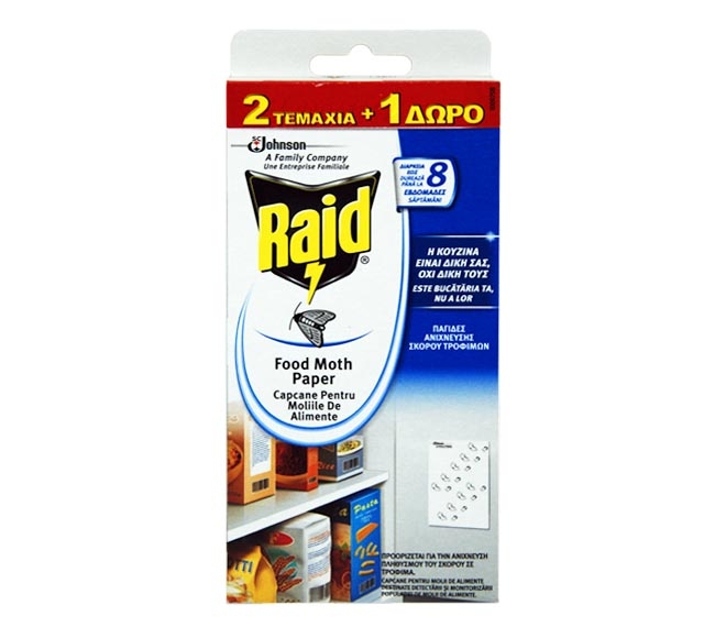 moth RAID repellent paper for food (2+1 FREE)
