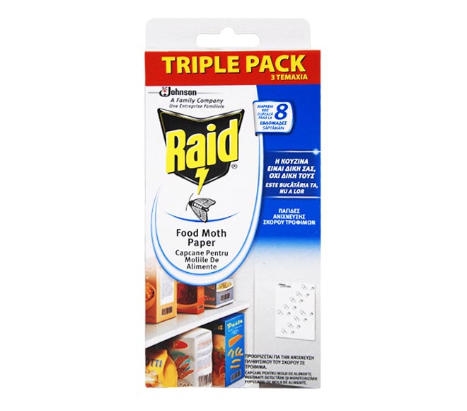 moth RAID repellent paper for food Triple Pack