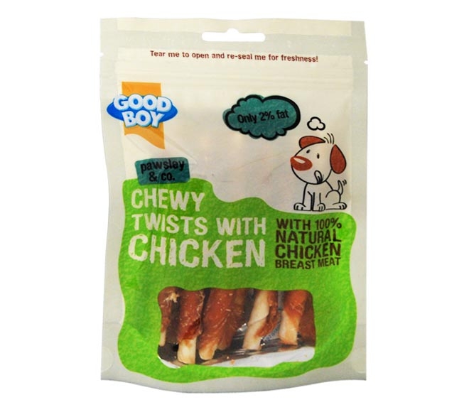 dog GOOD BOY chewy twists with chicken 90g