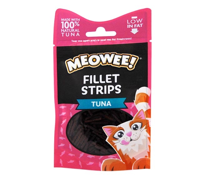 cat MEOWEE fillet strips 35g – tuna