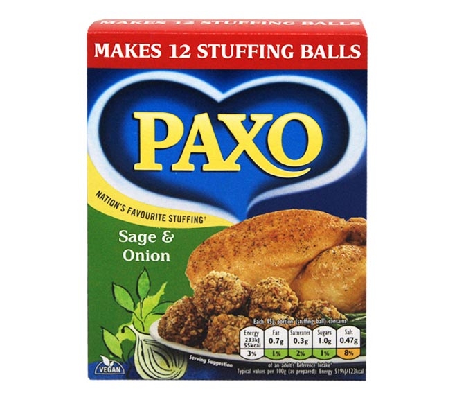 PAXO sage & onion stuffing 170g