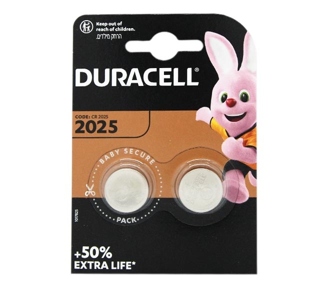 DURACELL Specialty 2025 Lithium coin battery 3V, pack of 2