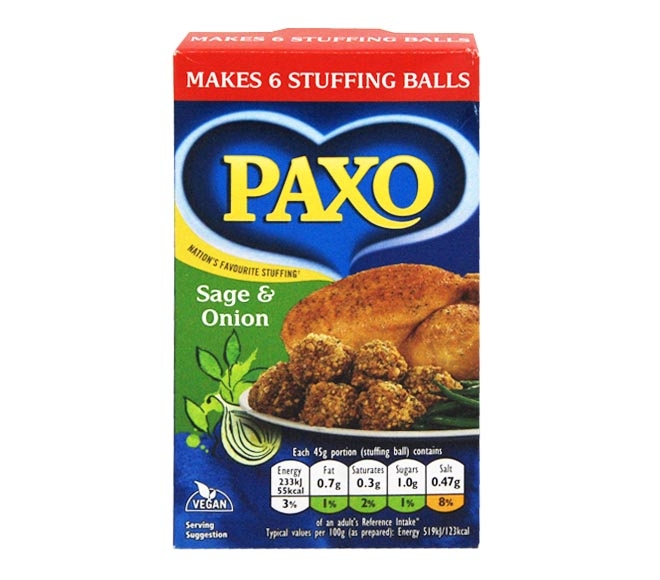 PAXO sage & onion stuffing 85gr