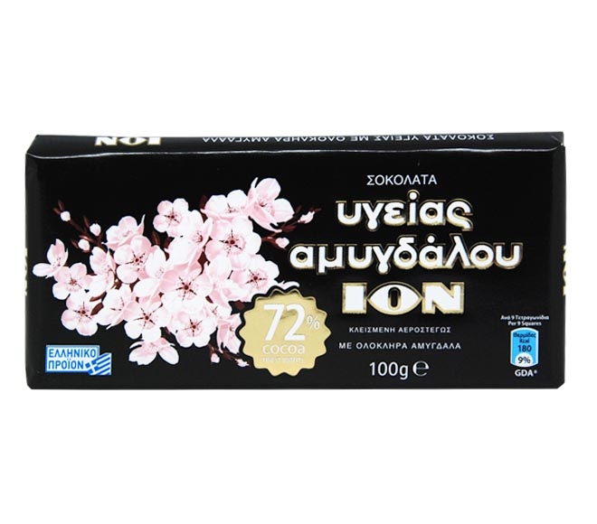 ION dark chocolate 100g – extra cocoa (72%) & whole almonds