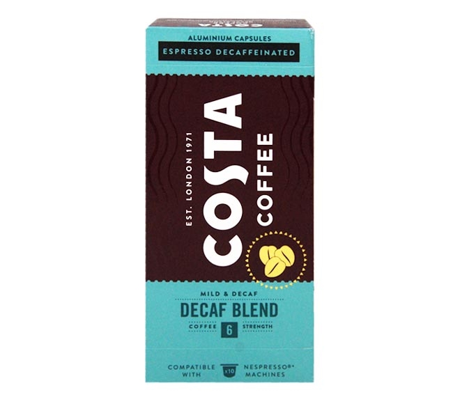 COSTA COFFEE espresso THE DECAF BLEND 57g – (10 caps – intensity 6)
