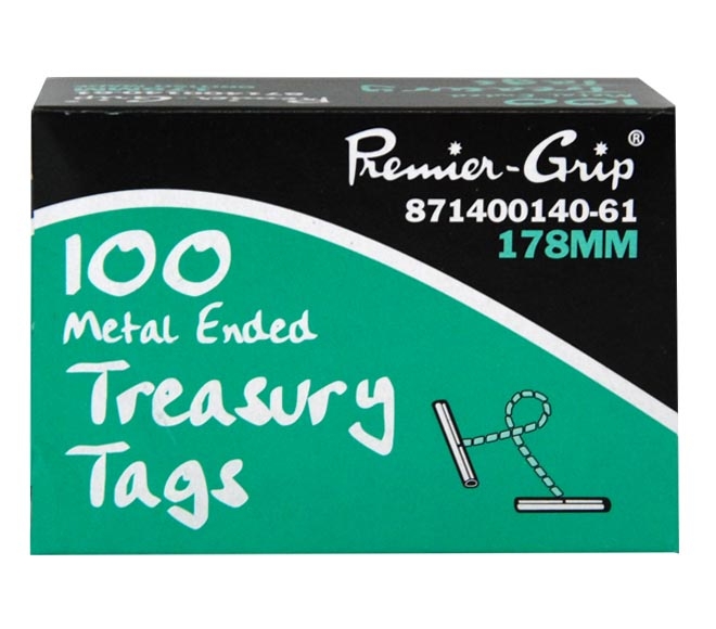 PREMIER GRIP treasury tags metal ended 178mm 100pcs