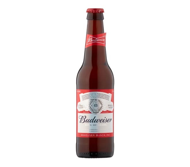 BUDWEISER lager beer bottle 330ml