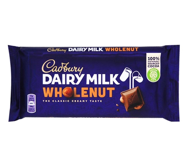 CADBURY chocolate DAIRY MILK whole nut 120g
