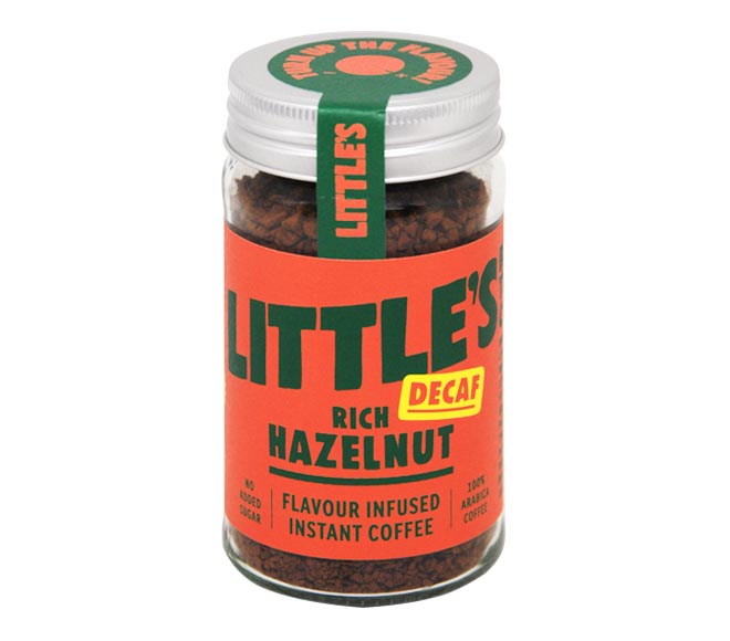 LITTLES instant coffee 50g – Rich Hazelnut Decaf