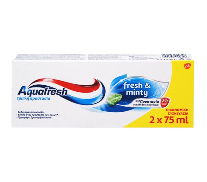 toothpaste AQUAFRESH 2x75ml – Fresh & Minty