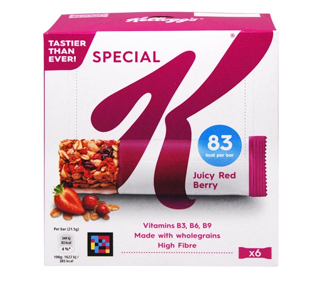 KELLOGGS bars Special K juicy red berry 6×21.5g